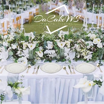 DaCakeWS Antique White Charger Plates Set of 12