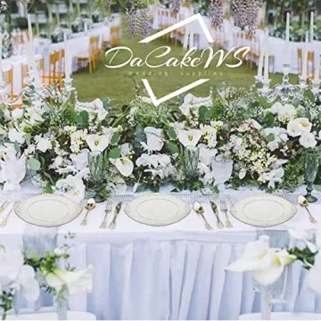 DaCakeWS Antique White Charger Plates Set of 12