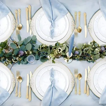 DaCakeWS Antique White Charger Plates Set of 12