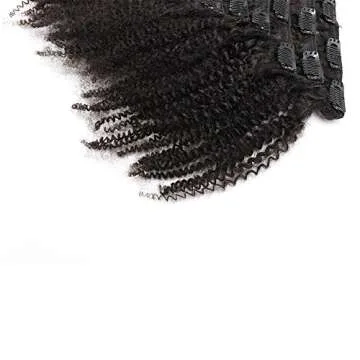 10inch Brazilian Virgin Hair Afro Kinky Curly Clip in Human Hair Extensions for African American Natural Color Kinky Curly Clip Ins 7pcs/lot 120g