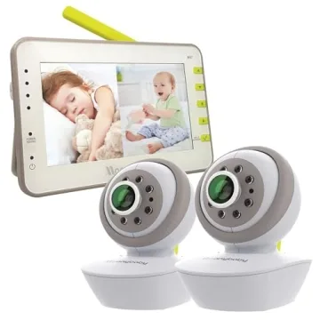 Moonybaby Baby Monitor: Dual PTZ Cameras, No WiFi Needed, Split Screen & More