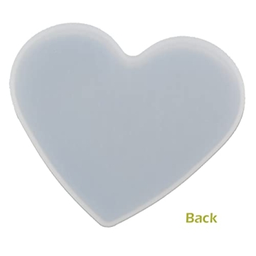 5Pcs Heart Epoxy Mold for DIY Resin Crafting Coasters