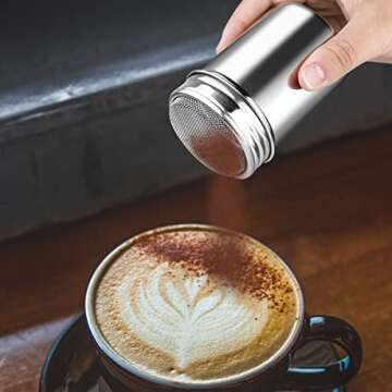 Stainless Steel Powder Sugar Shaker Duster for Baking