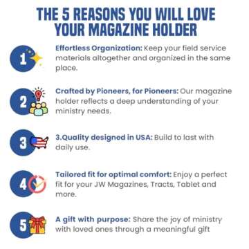 JW Magazine and Tract Holder, JW Field Service Supplies, JW Gifts Ideas, JW Ministry Supplies, jw.org Gifts, JW Ministry Organizer, JW Magazine Holder, Jehovah Witness Ministry Supplies, JW Supplies