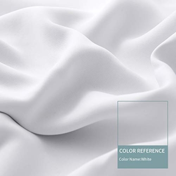 Blackout Curtains - Thermal Insulated, 2 Panels, Pure White