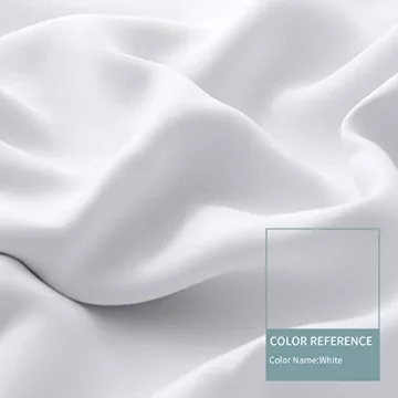 Blackout Curtains - Thermal Insulated, 2 Panels, Pure White