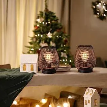 DECORKEY Battery Operated Lanterns - Stylish Indoor Outdoor Light