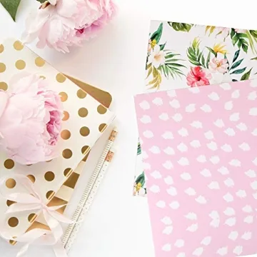 Stylish Gold Foil File Folders for Office Organization