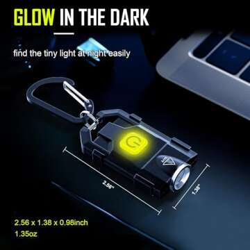 Portable 500Lumens LED Mini Keychain Flashlight