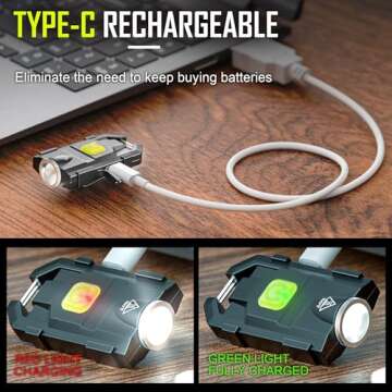 Portable 500Lumens LED Mini Keychain Flashlight