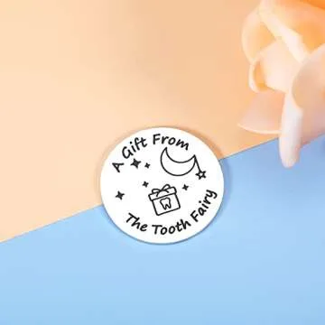 Tooth Fairy Gifts Coins for Girls Boys Tooth Fairy Coins Gifts for Lost Teeth Kids Tooth Fairy Coins Lost Teeth Reward Commemorative Coin Tooth Fairy Christmas Birthday Gifts for Baby Girls Boys