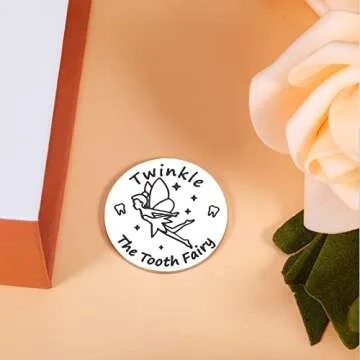 Tooth Fairy Gifts Coins for Girls Boys Tooth Fairy Coins Gifts for Lost Teeth Kids Tooth Fairy Coins Lost Teeth Reward Commemorative Coin Tooth Fairy Christmas Birthday Gifts for Baby Girls Boys