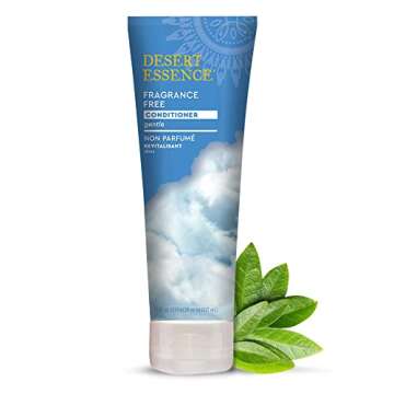 Desert Essence Fragrance Free Conditioner – Gentle, Organic Green Tea, Jojoba & Sunflower Oils - P...
