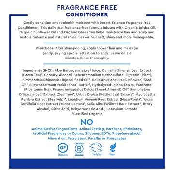 Desert Essence Fragrance Free Conditioner for Healthy Hair