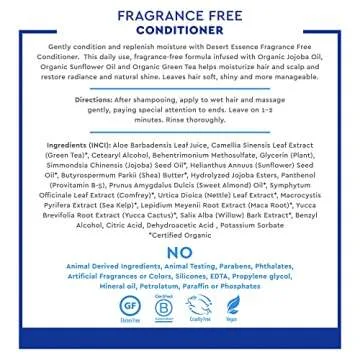 Desert Essence Fragrance Free Conditioner for Healthy Hair
