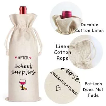 LANBAIHE Teacher Wine Bag Eco-Friendly Gift for All Teachers