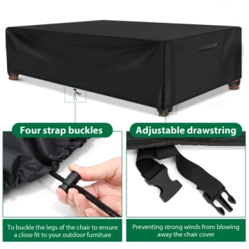 ESSORT Extra Large Waterproof Patio Furniture Covers 124x63