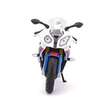 Maisto 1/12 BMW S1000RR Motorcycle – Detailed Replica Model in White/Red/Blue