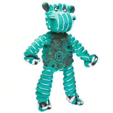 KONG - Floppy Knots Hippo - Internal Knotted Ropes and Minimal Stuffing for Less Mess - For Small/Medium Dogs