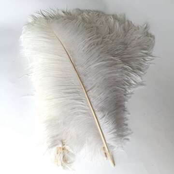 Shekyeon 12-14inch Ostrich Feathers Plumes for Wedding Centerpieces Pack of 10