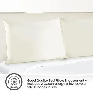 Whisper Organics Pillow Protector Queen Cotton Encasements