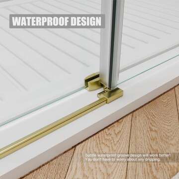 Shower Door 56-60" W × 76" H Glass Shower Door with 5/16"(8mm) Clear Tempered Glass,Frameless Showe...