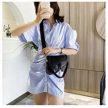 Chic ANLJED Women Saddle Shoulder Bag for Every Occasion