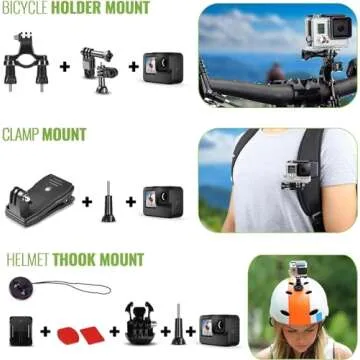 GoPro Hero (Go Pro Hero) Black Compact - Waterproof Action Camera with 4K Ultra HD Video, 12MP Photos, Stabilization + 50-in-1 Accessory Kit + 64GB Card + More