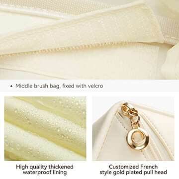 Dr.Cheese Makeup Bag For Makeup Storage, Large Capacity,Waterproof Travel Cosmetic Bag for Women,PortableToiletry Bag for Women,Skincare Bag,Makeup Brush Bag