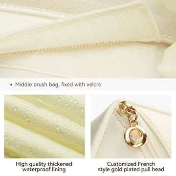 Dr.Cheese Makeup Bag For Makeup Storage, Large Capacity,Waterproof Travel Cosmetic Bag for Women,PortableToiletry Bag for Women,Skincare Bag,Makeup Brush Bag