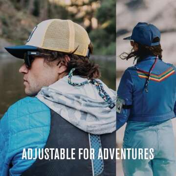 Chums Original Cotton Retainer - Unisex Eyewear Keeper for Sunglasses & Glasses - Adjustable Fit, Washable & Made in USA (Standard-End, Black) , One Size