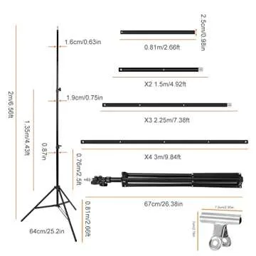 Adjustable 10Ft Backdrop Stand for Photography and Events