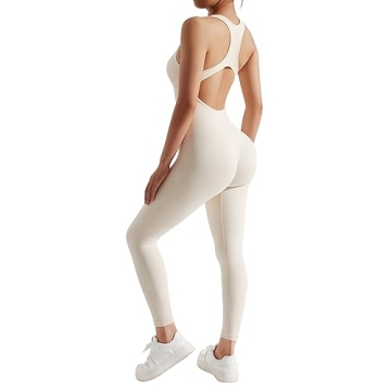 MOSHENGQI Women Racerback Jumpsuit for Active Style