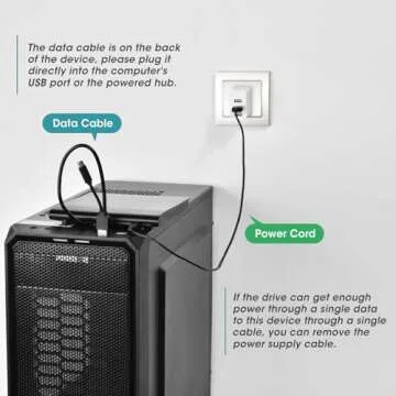 ROOFULL External CD DVD Drive USB 3.0 Type-C Portable CD/DVD-ROM +/-RW Read/Write Disc Drive CD Reader Burner DVD Player for Laptop PC Windows 11/10 Computer Mac MacBook Linux with Carrying Case