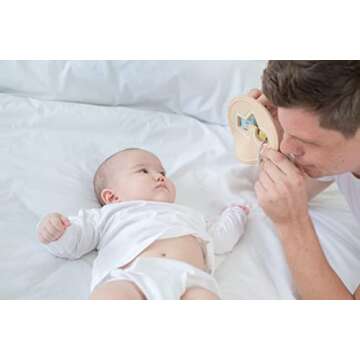 PlanToys Wooden Shape Sorter & Teether - Eco-Friendly Baby Toy