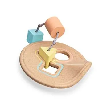 PlanToys Wooden Shape Sorter & Teether - Eco-Friendly Baby Toy