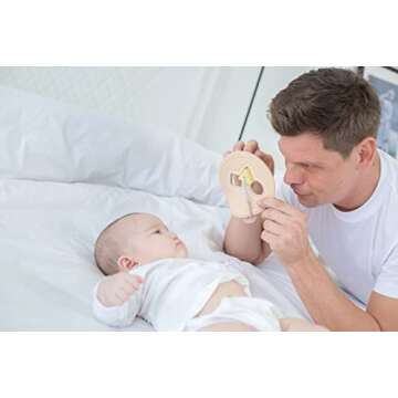 PlanToys Wooden Shape Sorter & Teether - Eco-Friendly Baby Toy