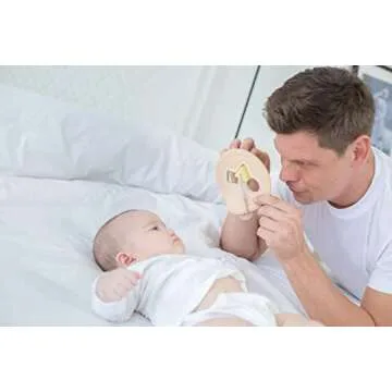 PlanToys Wooden Shape Sorter & Teether - Eco-Friendly Baby Toy