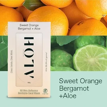 ALŌH Sweet Orange Hand Sanitizing Wipes - Hydrating & Refreshing