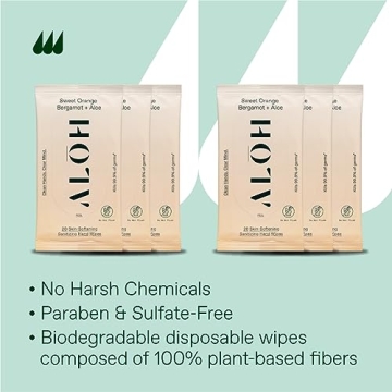 ALŌH Sweet Orange Hand Sanitizing Wipes - Hydrating & Refreshing