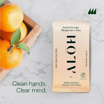 ALŌH Sweet Orange Hand Sanitizing Wipes - Hydrating & Refreshing