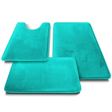 Comfortable 3-Piece Non-Slip Bathroom Rug Set