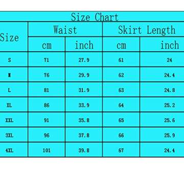 GOOBGS Musever Women's Pleated Vintage Skirts Floral Print Casual Midi Skirt A-Cherry XXL