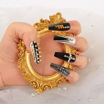 Stylish 600Pcs Nail Art Punk Cone Spike Studs for DIY Manicure