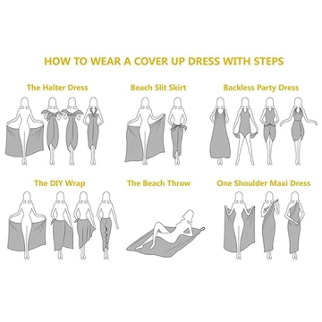 Fadalo Plus Size Beach Wrap Dress Backless Design