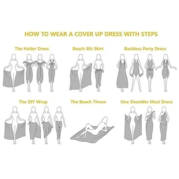 Fadalo Plus Size Beach Wrap Dress Backless Design