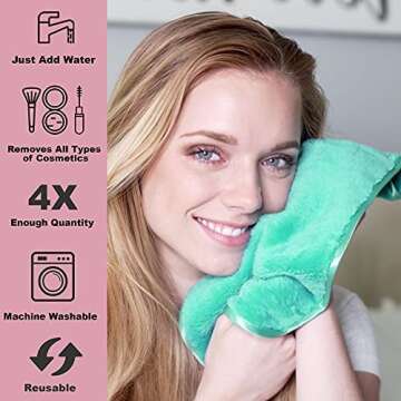 4 Count Reusable Makeup Remover Towels for Every Skin Type