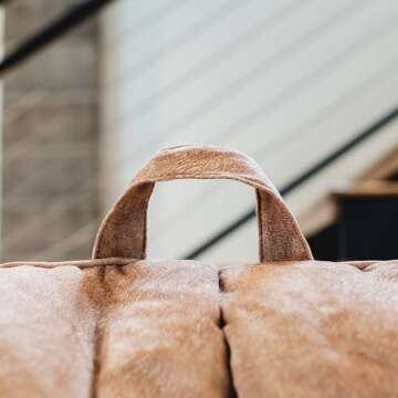 Big Joe Hug Bean Bag Chair, Caribou Hyde, Faux Polyester Blend, 3 feet