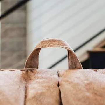 Big Joe Hug Bean Bag Chair, Caribou Hyde, Faux Polyester Blend, 3 feet