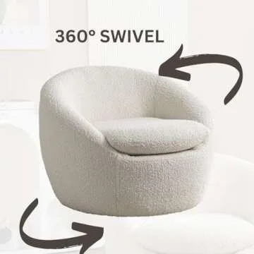 WILLIAMSPACE 29.5" Swivel Accent Chair for Modern Spaces